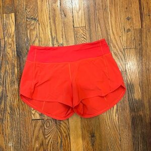 Lululemon Athletica Red Athletic Shorts Lightweight Moisture-Wicking